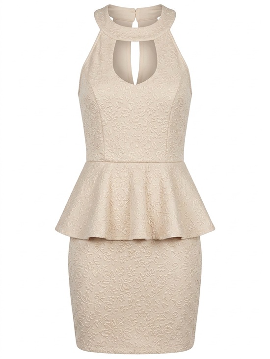 Charlotte Russe Dresses & Skirts - Charlotte Russe Beige Party Dress size 2
